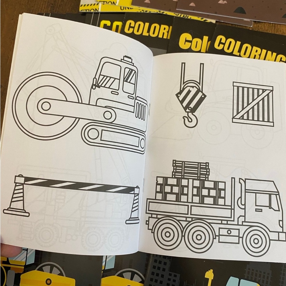 Construction Themed Coloring Book Party Favors - Picture 3 of 4